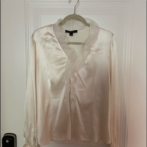 Lafayette 148 Silk Ruffle Blouse - Picture 3 of 9